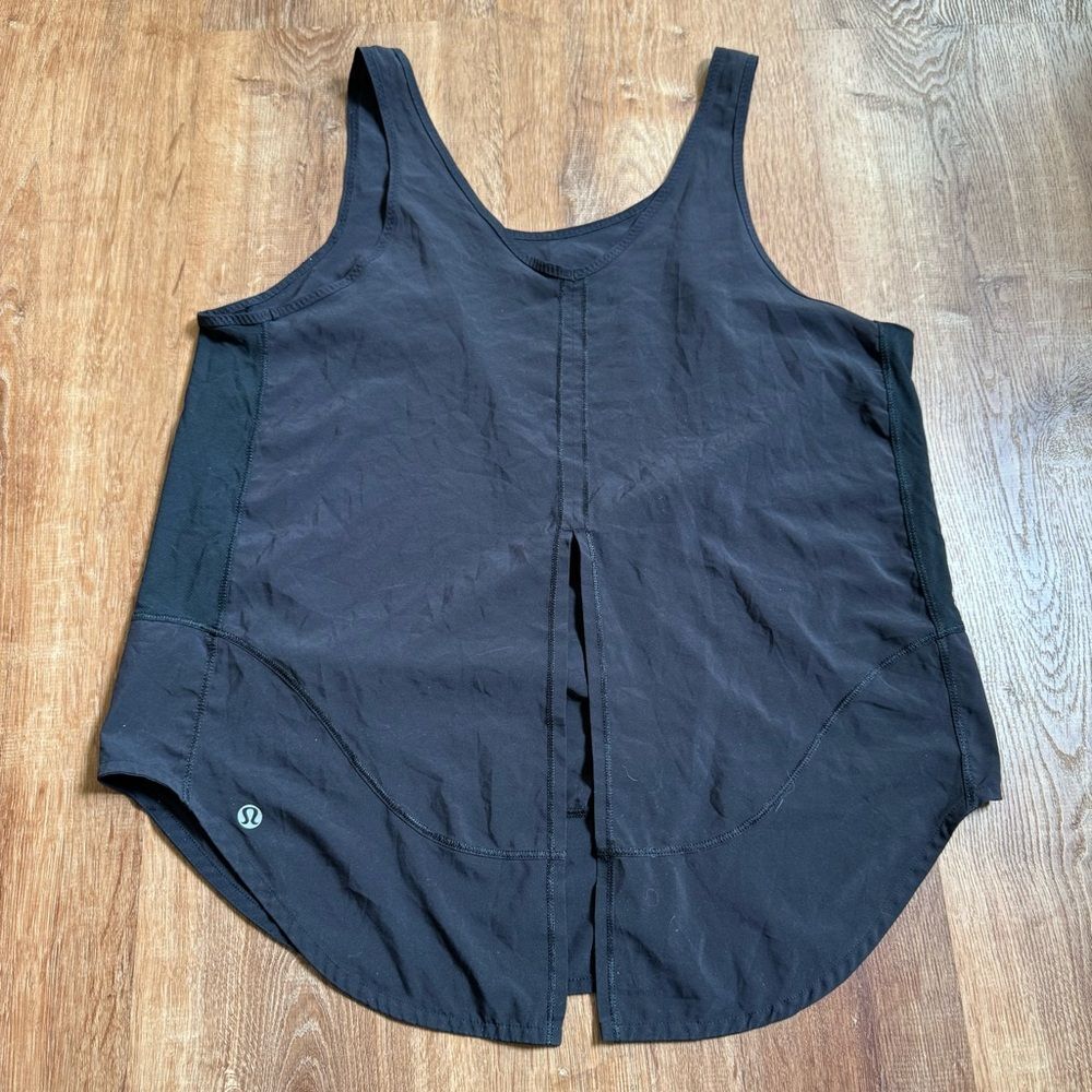 Lululemon Black Open back tank Top - Picture 3 of 4